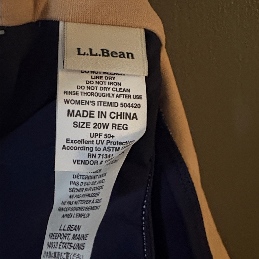L.L. Bean Navy Blue Skirted Swim Bottoms NWT - Picture 5 of 5